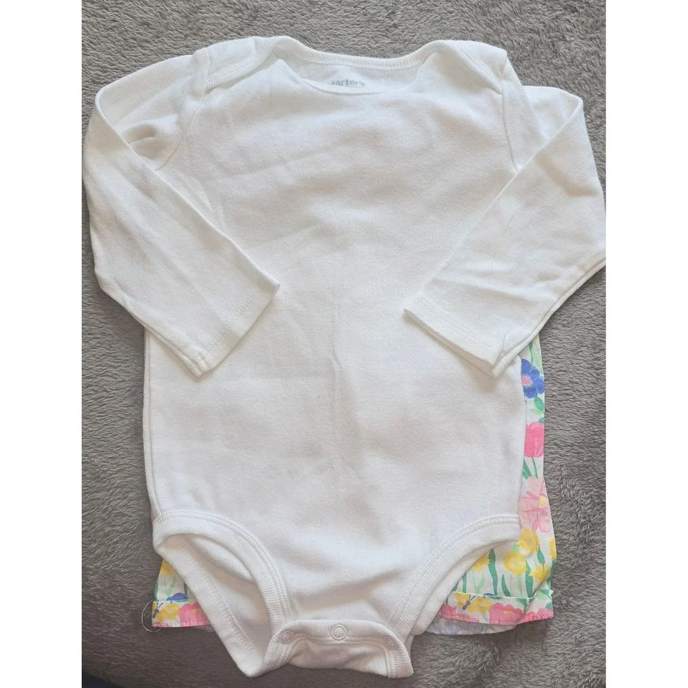 Carter's Gymboree Baby Girl 18M 3pc Set Bodysuit Floral Pants Owl Bib Pink White
